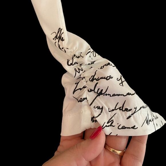 CBR White Long Sleeve Blouse Size Medium - Picture 3 of 6